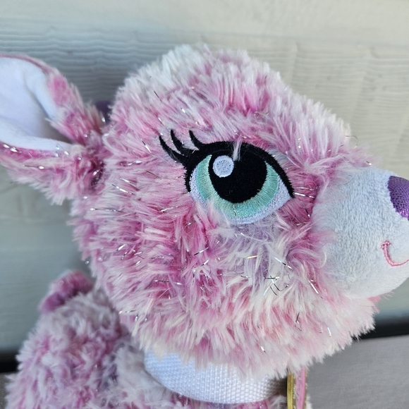 Build a Bear Workshop Twinkle the Reindeer Plush 15" Pink Sparkle BAB Food Bowl - Picture 6 of 10